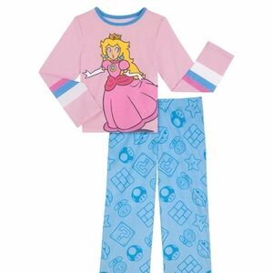 Princess Character Pink and Blue Pajama Set